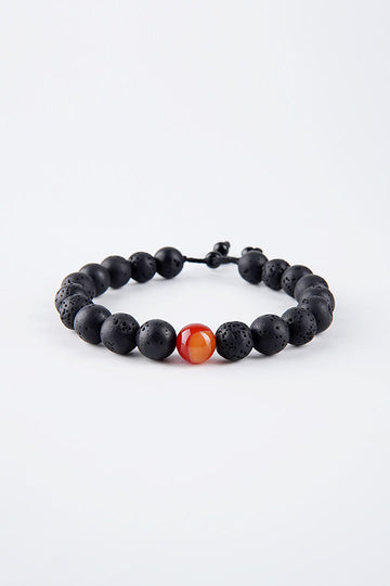 Adjustable Beaded Bracelet - Brown & Black