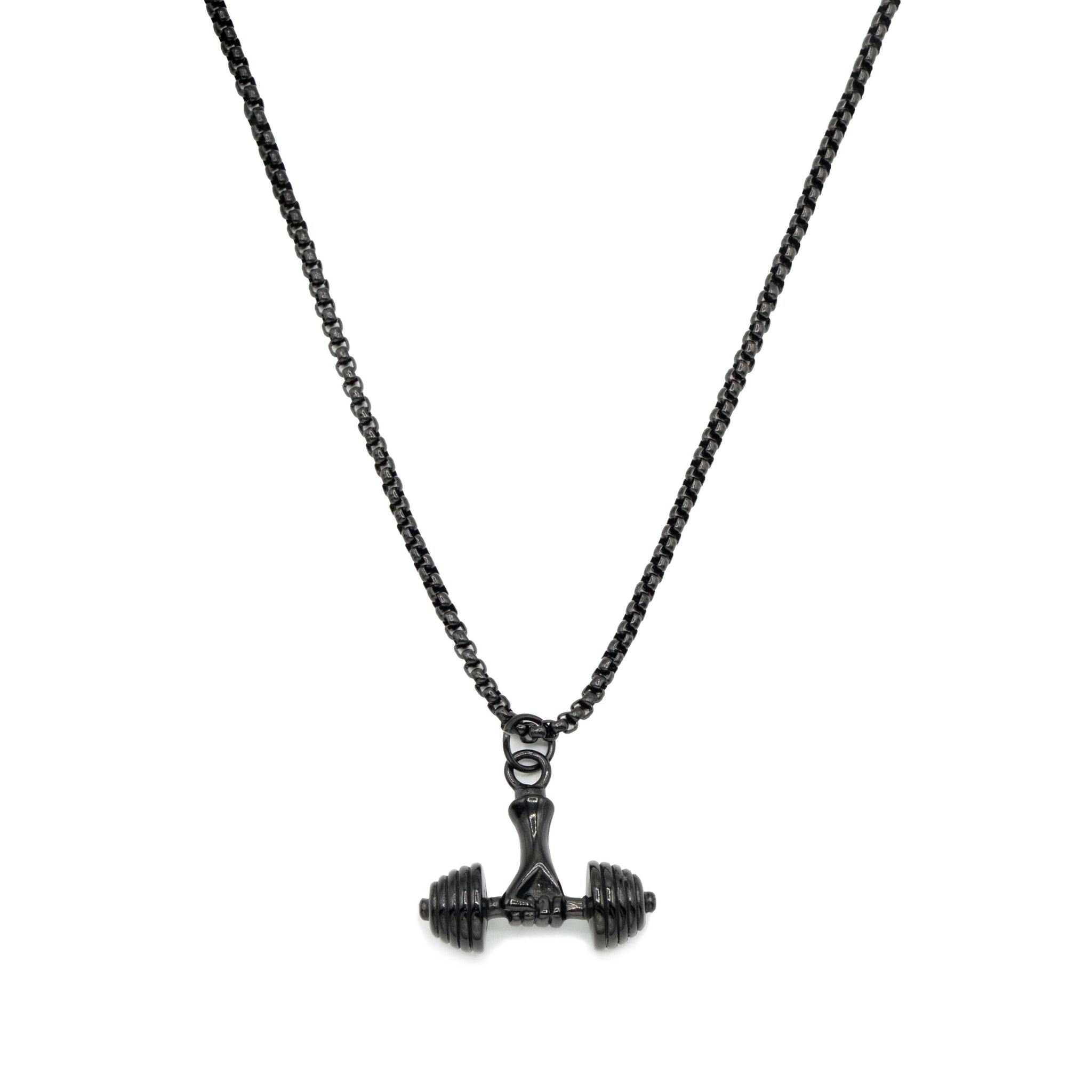 Dumbbell Locket (Black)