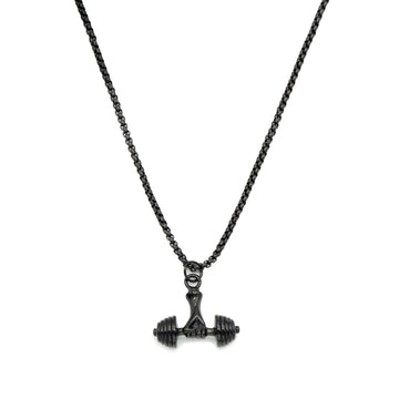 Dumbbell Locket (Black)