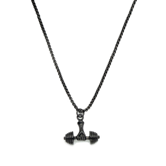 Dumbbell Locket (Black)